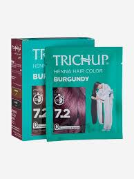 Натуральная хна-краска для волос Тричап 10 гр,бургунд 7.2, Henna Hair Color Burgundy  Trichup