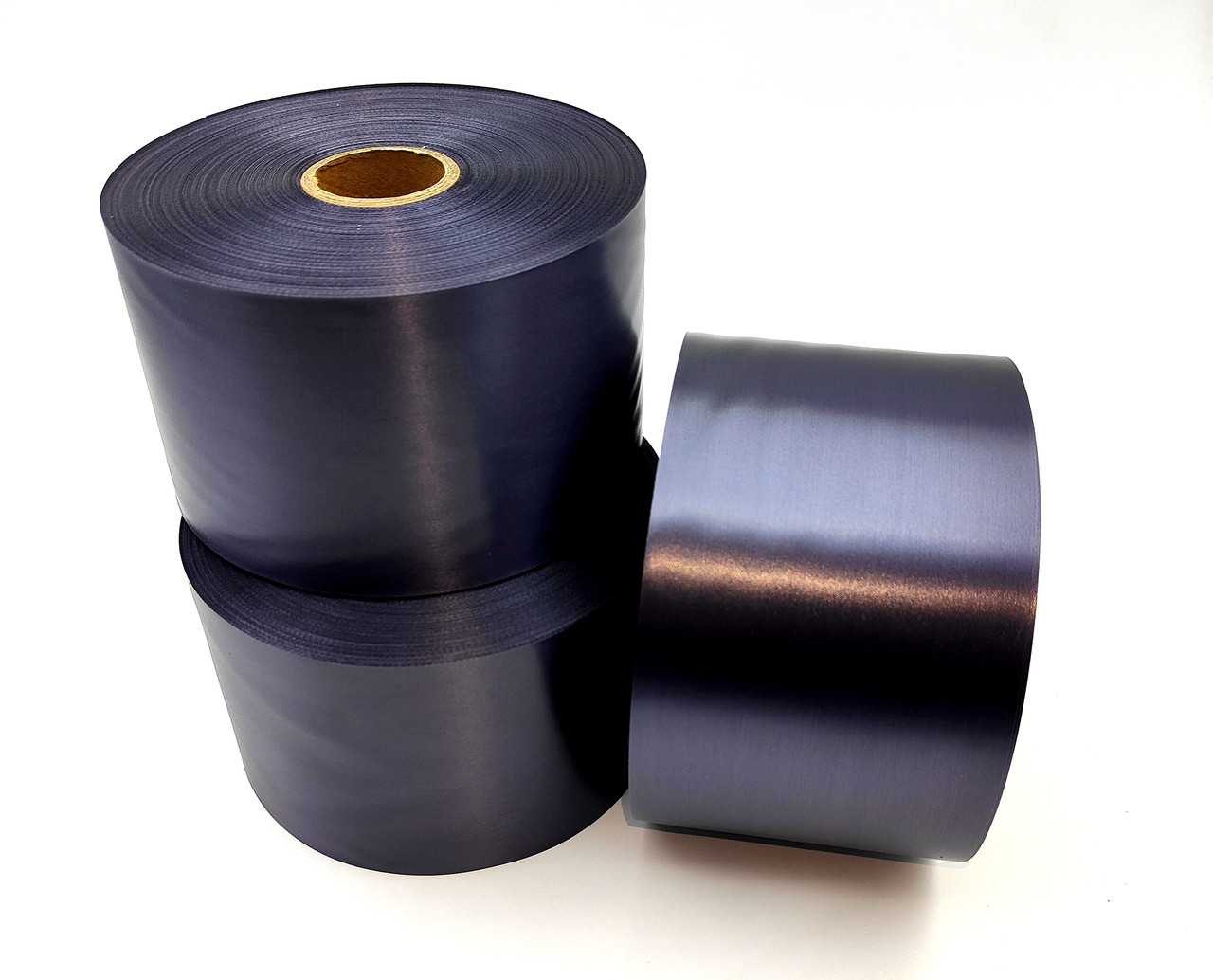 Текстильная сатиновая лента 100мм/200м Charcoal 077, фото 1