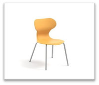 MIA BASIC. Стул с изогнутой спинкой для оптимального комфорта.