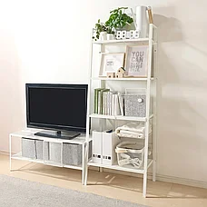 Стеллаж, ЛЕРБЕРГ Леберг, белый, 60х148 см ИКЕА, IKEA, фото 4