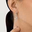 Серьги из серебра с фианитами SOKOLOV 94027081 серебро с родием, фото 3