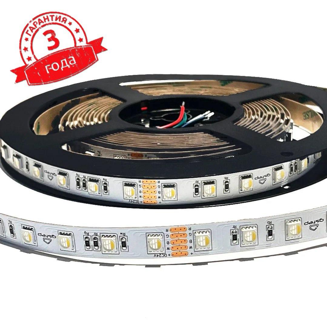 Светодиодная лента Gstep 65 5050 60LED RGBW 3000K 14,4W 24V 20IP 12mm