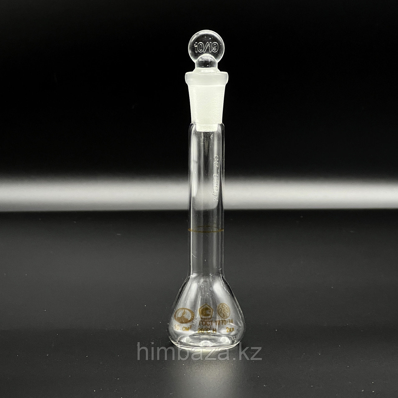 Колба мерная 2-10-2, с пришлифованной пробкой 10/19, фото 1