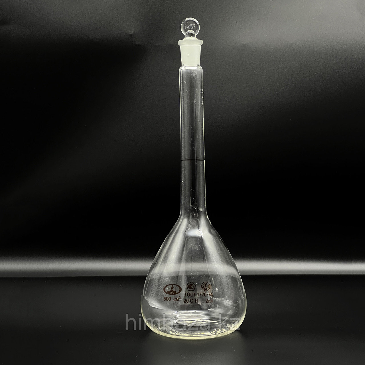 Колба мерная 2-500-2, с пришлифованной пробкой 14/23, фото 1