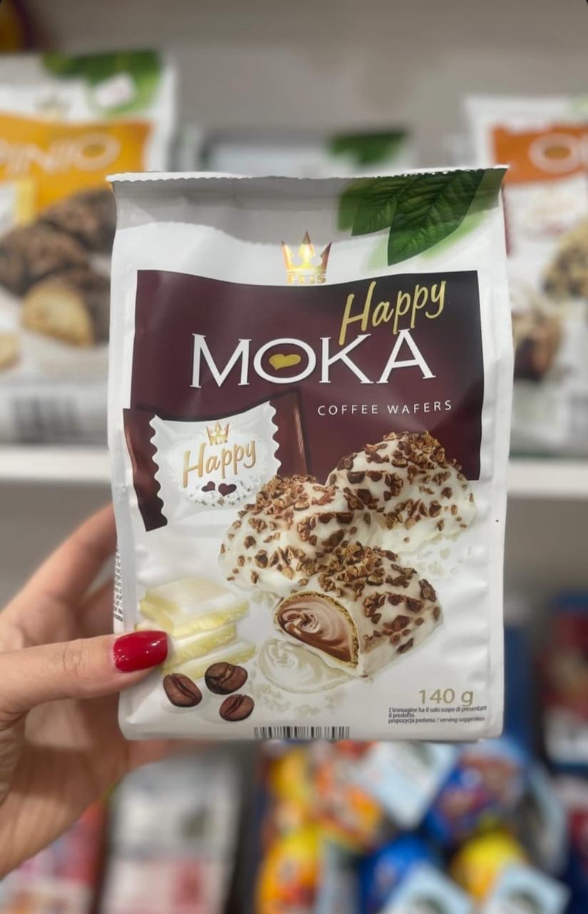 Вафельные конфеты с кофейным кремом Happy Moka 140 гр