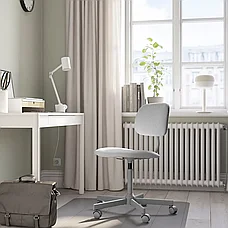 Компьютерное кресло БЛЕКБЕРГЕТ офисное, Кровстад белый/серый ИКЕА, IKEA, фото 3
