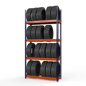 Стеллаж металлический Профи-Т для шин 2500x1240x455 мм. Ярусы: 4 шт. (Т-120/1-2,5