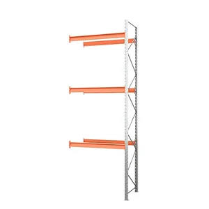 Секция приставная стеллажа металлического паллетного 5000х1800х1100 мм. Ярусы: пол+3