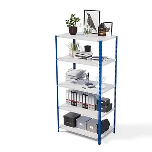 Стеллаж металлический ТС Лайт, синие стойки, 2000x1000x500 мм. Полки: 5 шт. металл (ТС 200100505с)