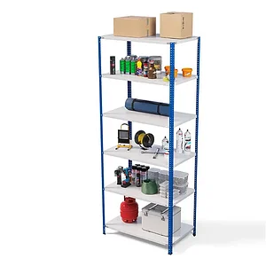 Стеллаж металлический ТС Лайт, синие стойки, 2500x1000x500 мм. Полки: 6 шт. металл (ТС 220100506с)