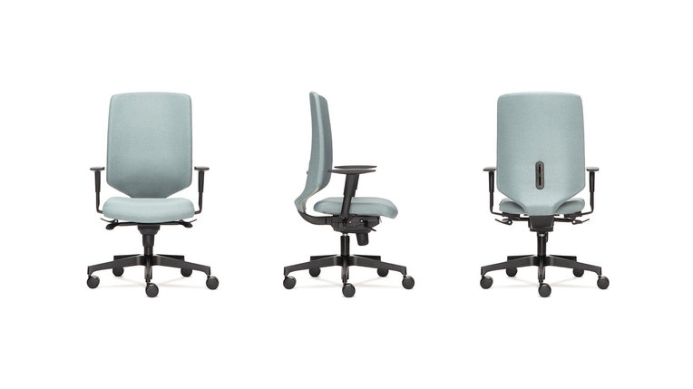 Офисное кресло Flex с высокой спинкой под обивку на крестовине с колесами, фото 2