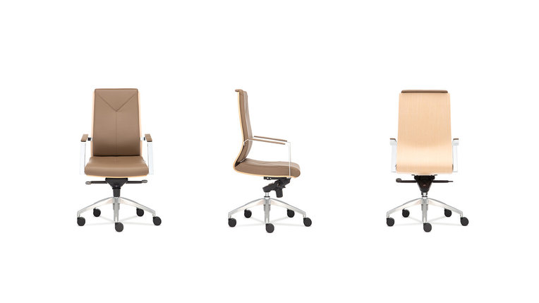 Офисное кресло Forma с низкой спинкой на крестовине с колесами, фото 2