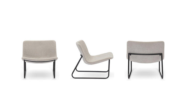 Кресло Grace с низкой спинкой на металлической опоре, фото 2