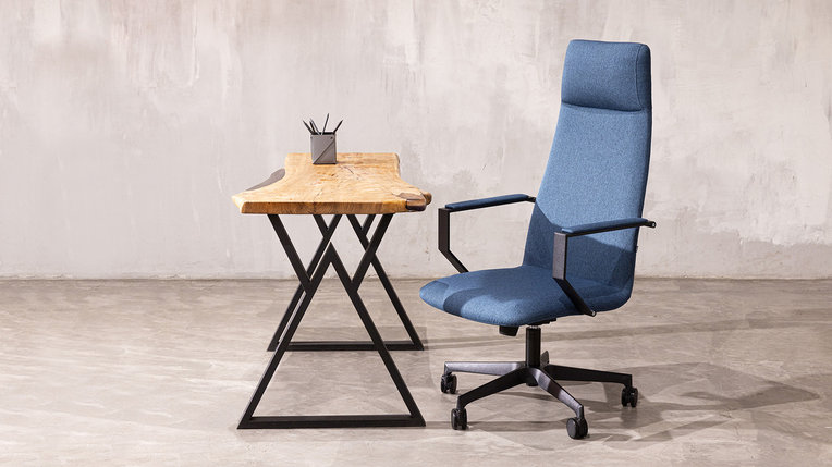 Кресло Hugo с низкой спинкой на опоре типа «паук», фото 3