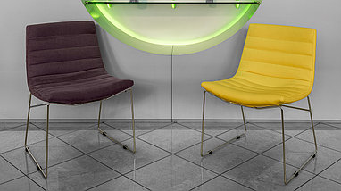 Кресло Sydney с низкой спинкой без подлокотников на хромированной опоре, фото 5