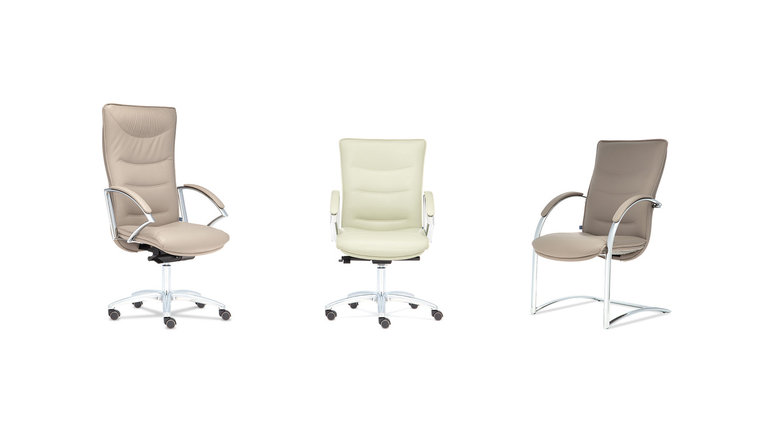 Офисное кресло Teodor с высокой спинкой на крестовине с колесами, фото 3