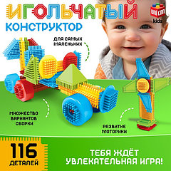 Конструктор игольчатый, 116 деталей