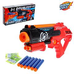 Бластер DOUBLESHOT GUN, стреляет мягкими и гелевыми пулями