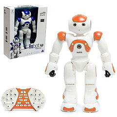 Робот «Хантер», радиоуправляемый, световые и звуковые эффекты, работает от аккумулятора, цвет оранже ...