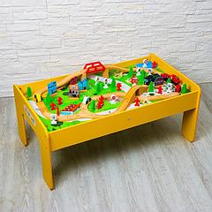 Железная дорога, 90 элементов, стол в комплекте, 100×55×40 см