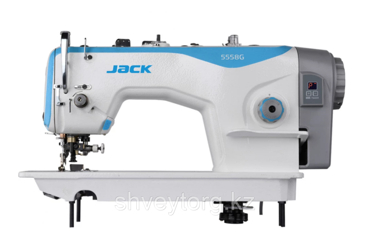 Одноигольная промышленная машина c ножом для обрезки края  JACK JK-5558 G-W
