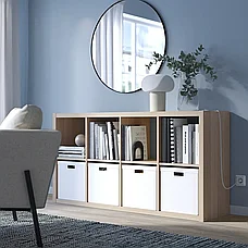Стеллаж КАЛЛАКС под беленый дуб, 77x147 см ИКЕА, IKEA, фото 4