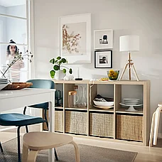 Стеллаж КАЛЛАКС под беленый дуб, 77x147 см ИКЕА, IKEA, фото 6