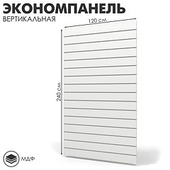 Экономпанель вертикальная, 120×240, цвет белый