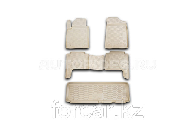 Коврики в салон NISSAN Patrol, 2010->, 5 шт. (бежевые), фото 2