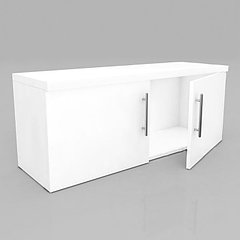 Накопитель островного стеллажа с дверками L=660 мм, цвет белый