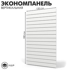 УЦЕНКА Экономпанель вертикальная 120×180, цвет белый