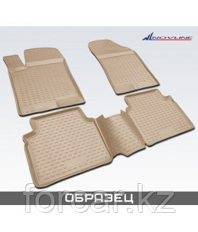 Коврики в салон TOYOTA Land Cruiser 200 11/2007 5 шт. (бежевые), фото 2