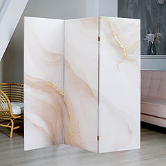 Ширма "Мрамор с золотой поталью", 150 х 160 см