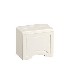 Пуф Ливерпуль 14.02, 550х350х500, Белый/Ясень ваниль/Гранд белый кожзам