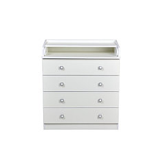 Комод пеленальный детский 804 «Фея 1580», 80х47х92 см., 4 ящика, цвет белый