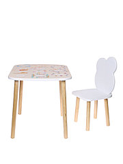 Детский набор мебели из дерева «ПосчитайКа», стол, стул