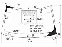 Стекло лобовое Kia Soul 08-14