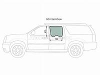 Стекло боковое опускное (Сзади/ Слева/ Цвет зеленый) Cadillac Escalade 06-15 / Chevrolet Suburban 06