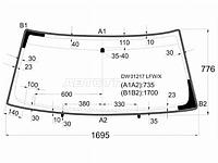 Стекло лобовое (Молдинг) Chevrolet Tahoe 95-07 / Cadillac Escalade 99-06 / Chevrolet Avalanche 03-06
