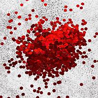 Наполнитель для воздушных шаров «Блёстки», d=3 мм, 1 кг, цвет красный