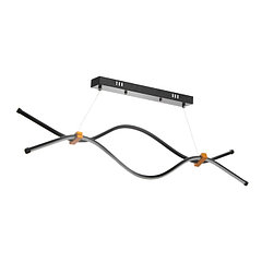 Светильник "Волны" LED 32Вт 6000К чёрный 100х18-85 см