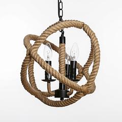 Люстра "Плетение" 3x40Вт E14 черный 35х35х135 см