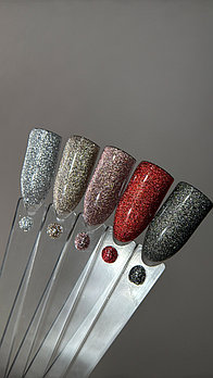 Набор гель-лаков Galaxy Foil cat, 5шт