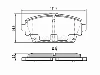 Колодки тормозные перед NISSAN ALMERA TINO V10/PRIMERA P12/HONDA ACCORD CF#