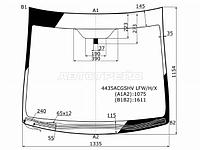 Стекло лобовое (Обогрев щеток) Kia Venga 10-17
