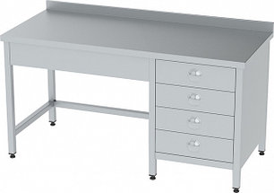 Рабочие столы из нержавеющей стали с ящиками