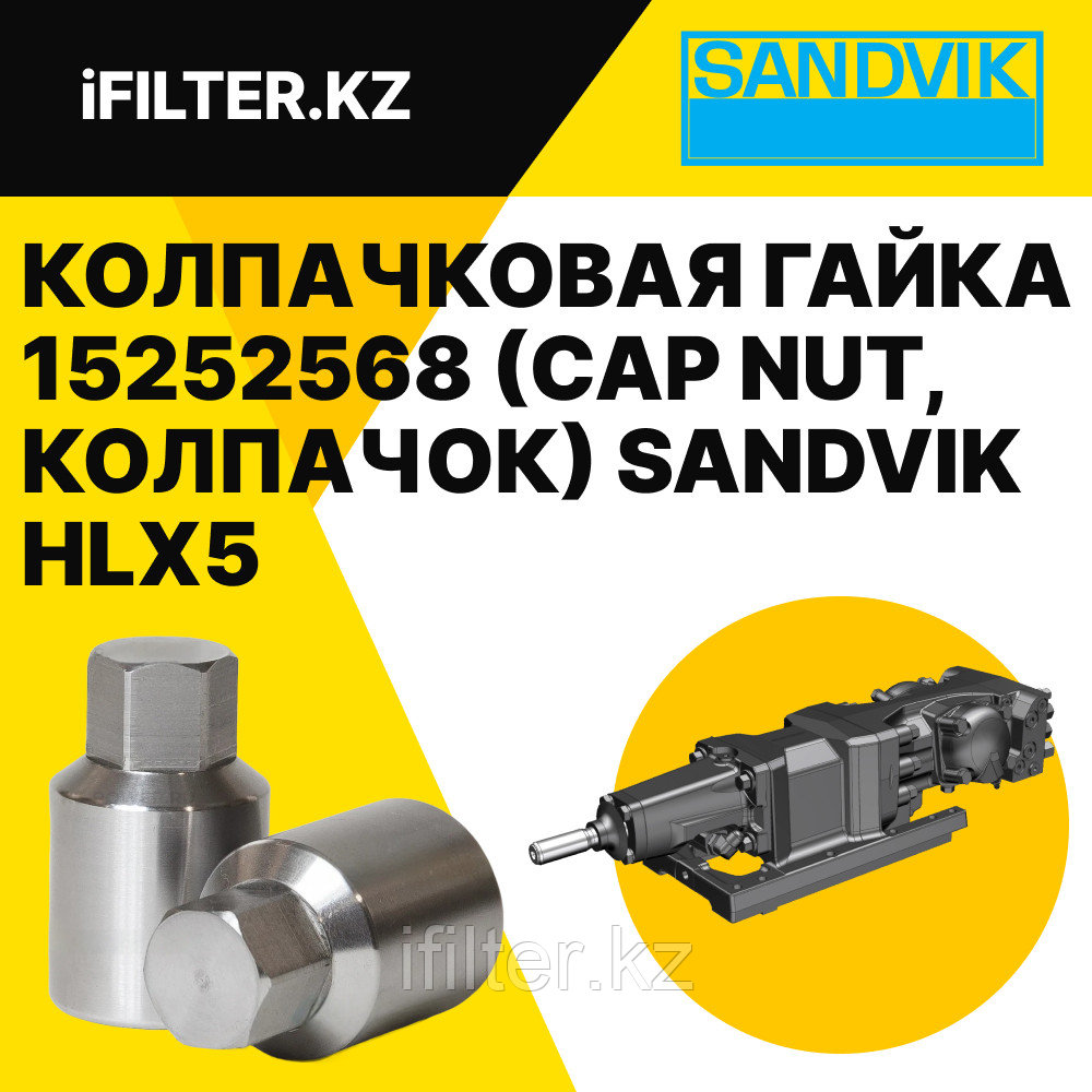Колпачковая гайка (cap nut, колпачок) 15252568 SANDVIK для гидроперфораторов HLX5