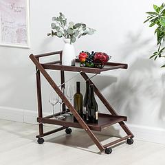 Столик деревянный сервировочный 2-х ярусный R.PHILLIP, 75×45×62 см, тёмный бук