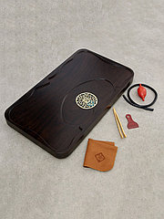 Поднос деревянный для чайной церемонии, чабань, 60 х 35 х 5 см, черное дерево