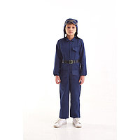 Костюм военного "Лётчик", комбинезон, ремень, шлем, очки, 5-7 лет, рост 122-134 см